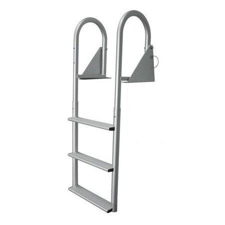 Jif Marine JIF MARINE DJW7-W 7-Wide Step Hinged Dock Ladder - Anodized Aluminum DJW7-W